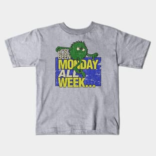 Green Monster It's Been Monday All Week 1980 Kids T-Shirt